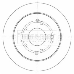 Brake Disc BORG & BECK BBD5452 OE Ref 48401 34001