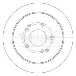 Brake Disc BORG & BECK BBD5453 OE Ref 4840134101