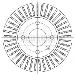 Brake Disc BORG & BECK BBD5456 OE Ref 569130