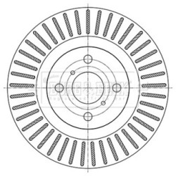 Brake Disc BORG & BECK BBD5460 OE Ref 43512-0D210