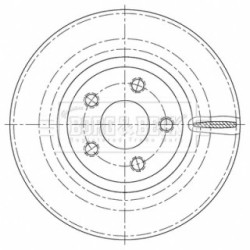 Brake Disc BORG & BECK BBD5465 OE Ref E1GC1125AB