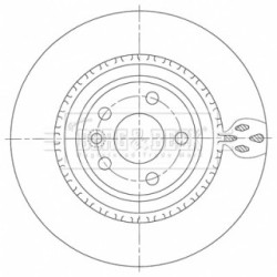 Brake Disc BORG & BECK BBD5471 OE Ref LR090699