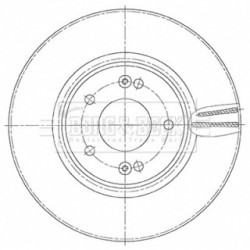 Brake Disc BORG & BECK BBD5484 OE Ref 51712N7050