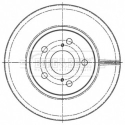 Brake Disc BORG & BECK BBD5502 OE Ref 43512 F4010