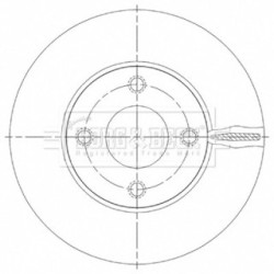 Brake Disc BORG & BECK BBD5503 OE Ref H1BC1125A1A