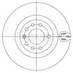 Brake Disc BORG & BECK BBD5505 OE Ref 95509297
