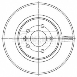 Brake Disc BORG & BECK BBD5506 OE Ref 13521009