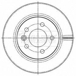 Brake Disc BORG & BECK BBD5509 OE Ref 2N0 615 601