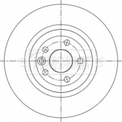 Brake Disc BORG & BECK BBD5513 OE Ref LR072016