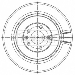 Brake Disc BORG & BECK BBD5514 OE Ref 95B 615 601D