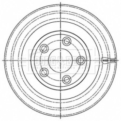 Brake Disc BORG & BECK BBD5516 OE Ref C2C25338