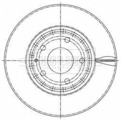 Brake Disc BORG & BECK BBD5519 OE Ref GBFT33251A