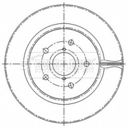 Brake Disc BORG & BECK BBD5522 OE Ref 13500482