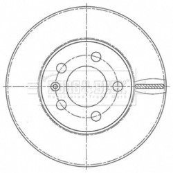 Brake Disc BORG & BECK BBD5524 OE Ref 2Q0 615 301G