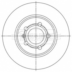 Brake Disc BORG & BECK BBD5527 OE Ref 6R0 615 601B