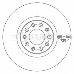 Brake Disc BORG & BECK BBD5534 OE Ref 50532930