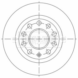 Brake Disc BORG & BECK BBD5536 OE Ref 5Q0 615 601C