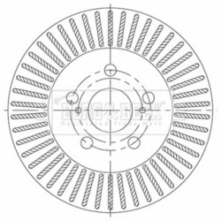 Brake Disc BORG & BECK BBD5538 OE Ref 43512 47060