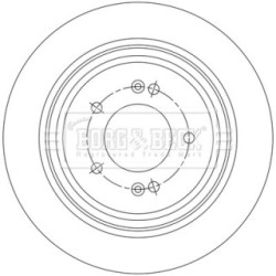Brake Disc BORG & BECK BBD5551 OE Ref 58411 D4650