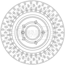 Brake Disc BORG & BECK BBD5558 OE Ref 166 423 06 00