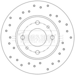 Brake Disc BORG & BECK BBD5559 OE Ref 5741447