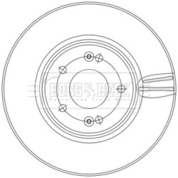 Brake Disc BORG & BECK BBD5563 OE Ref 51712 D7000