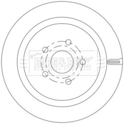 Brake Disc BORG & BECK BBD5573 OE Ref 42431 48090
