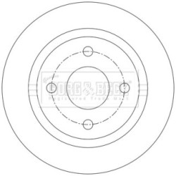 Brake Disc BORG & BECK BBD5575 OE Ref H1BC2A315AB