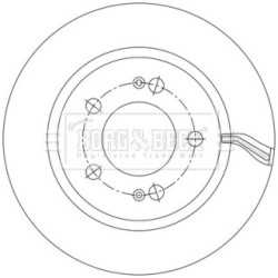 Brake Disc BORG & BECK BBD5584 OE Ref 48401 36100 BORG & BECK