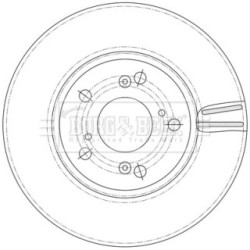Brake Disc BORG & BECK BBD5593 OE Ref 45251-S7A-E10 BORG & BECK