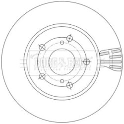 Brake Disc BORG & BECK BBD5600 OE Ref 43512 02390