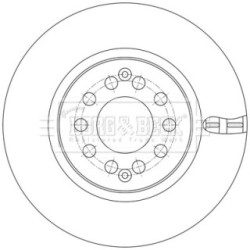 Brake Disc BORG & BECK BBD5603 OE Ref 10266048