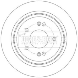 Brake Disc BORG & BECK BBD5615 OE Ref 584113Q000 BORG & BECK