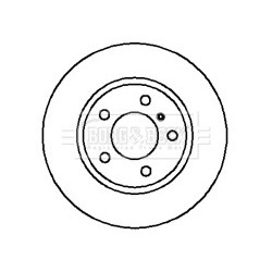 Brake Disc BORG & BECK BBD5708S OE Ref 2 227 737