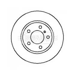 Brake Disc BORG & BECK BBD5709S OE Ref 2 227 738