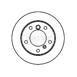 Brake Disc BORG & BECK BBD5751S OE Ref 2D0501204