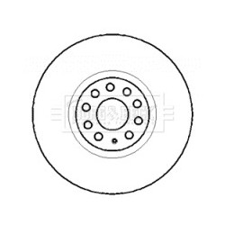 Brake Disc BORG & BECK BBD5755S OE Ref 1K0 615 301 M