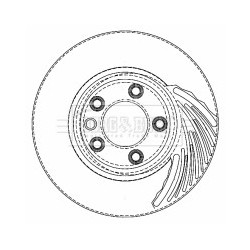 Brake Disc BORG & BECK BBD5758S OE Ref 95535140150