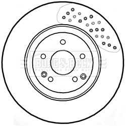 Brake Disc BORG & BECK BBD5804S OE Ref A2034211312