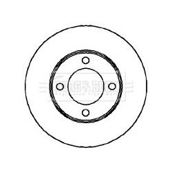 Brake Disc BORG & BECK BBD5863S OE Ref 4351222051