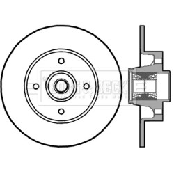 Brake Disc BORG & BECK BBD5896S OE Ref 432005347R