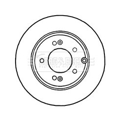 Brake Disc BORG & BECK BBD5906S OE Ref 517122W700