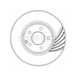 Brake Disc BORG & BECK BBD5923S OE Ref A2114211212