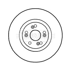 Brake Disc BORG & BECK BBD5928S OE Ref 7701206831 BORG & BECK