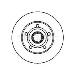 Brake Disc BORG & BECK BBD5937S OE Ref 8D0615601B