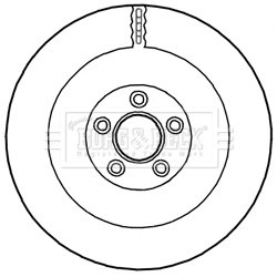 Brake Disc BORG & BECK BBD5948S OE Ref T2R5942