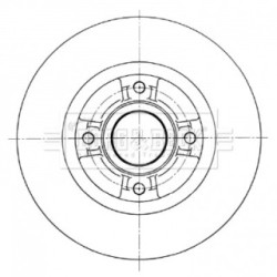 Brake Disc BORG & BECK BBD5965S OE Ref 432005347R
