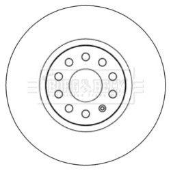 Brake Disc BORG & BECK BBD5978S OE Ref 5QF 615 301A