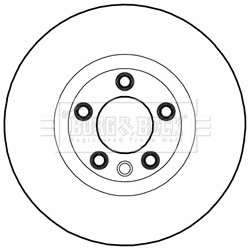 Brake Disc BORG & BECK BBD5981S OE Ref 7P6 615 302