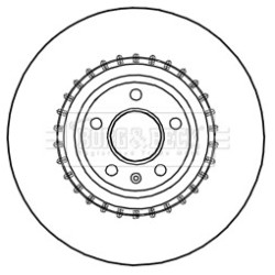 Brake Disc BORG & BECK BBD5991S OE Ref 4G0615301AE